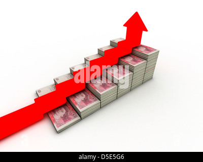 50 livre sterling bank notes Vue rapprochée du monde des affaires Banque D'Images