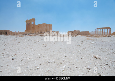 Ruines du temple de Bel, dans la ville antique de Palmyre, Syrie Banque D'Images