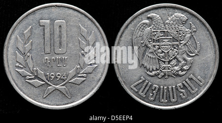 10 pièce de Dram, Arménie, 1994 Banque D'Images