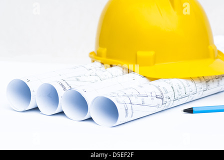 Concept de l'architecte avec les bleus Banque D'Images