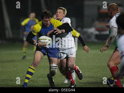 Gdynia, Pologne, 30 mars 2013 Rugby Championnat FIRA , coupe d'Europe des nations - Pologne / Ukraine match au Stade National de Rugby à Gdynia. Banque D'Images