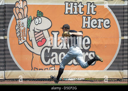 30 mars 2013 : Le sud de Mlle cf Michael Sterling (15) fait une capture au champ centre mur durant C-USA NCAA Baseball jeu 3 action entre le Departement de l'Aigle royal et de l'UCF Knights. Departement UCF défait 4-3 au Jay Bergman Domaine d'Orlando, Floride Banque D'Images