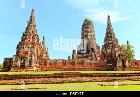 Wat chai wattanaram à Ayutthaya, Thaïlande Banque D'Images