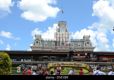 Entrée de Magic Kingdom de Walt Disney World Resort, en Floride, Banque D'Images