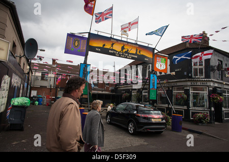 La Shankill Road, Belfast, Irlande du Nord. Banque D'Images