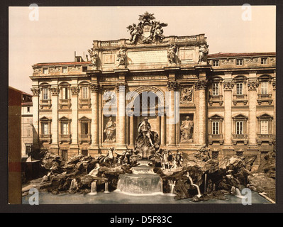 La fontaine de Trevi à Rome, Italie, une fontaine baroque emblématique connue pour ses sculptures ornées et son importance historique. Un point de repère incontournable pour les visiteurs de Rome. Banque D'Images
