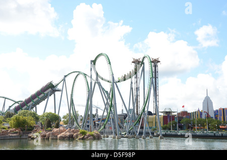 'L'Incroyable Hulk' ride at Universal Studios, Islands of Adventure Orlando, Floride Banque D'Images