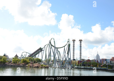 'L'Incroyable Hulk' ride at Universal Studios, Islands of Adventure Orlando, Floride Banque D'Images