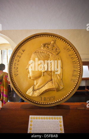 Médaille d'or au Fort Victoria, Musée du Fort St George, Chennai, Tamil Nadu, Inde Banque D'Images