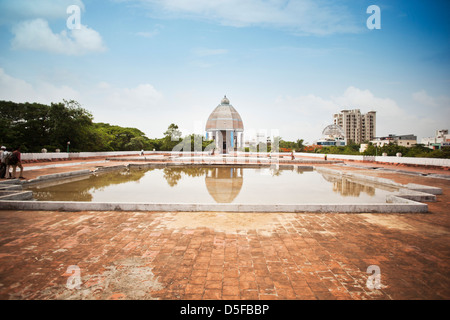 Vue sur terrasse de Valluvar Kottam mémorial à Tamil poète Thiruvalluvar, Chennai, Tamil Nadu, Inde Banque D'Images