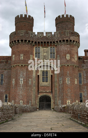 Château de Herstmonceux, B-1047, East Sussex, Angleterre. Banque D'Images