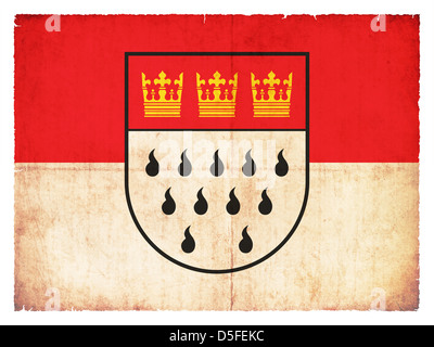 Pavillon de la ville allemande de Cologne (Rhénanie du Nord-Westphalie, Allemagne) créé en grunge style Banque D'Images