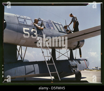 Les cadets de l'aviation dans la formation à la Naval Air Base, Corpus Christi, Texas (LOC) Banque D'Images