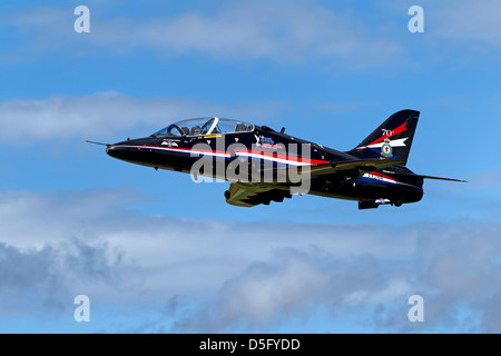 Un BAe Hawk T1 à partir de 208(R), l'Escadron RAF Valley Banque D'Images