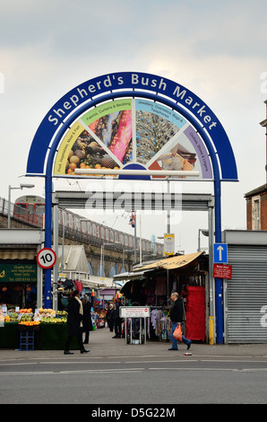 Shepherds Bush street market West London Banque D'Images