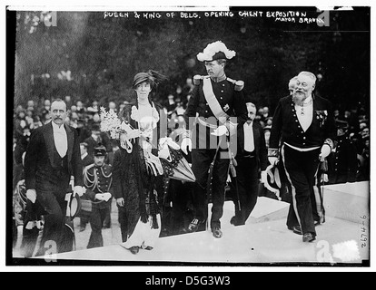 La Reine et Roi de Belg. [C.-à-d., Belgique] Ouverture de l'Exposition de Gand - Maire Braunn (LOC) Banque D'Images