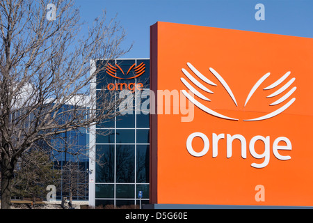 Logo signe Ornge en dehors du siège social, à Mississauga. Banque D'Images