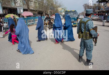 La police afghane à Kunduz, Afghanistan Banque D'Images