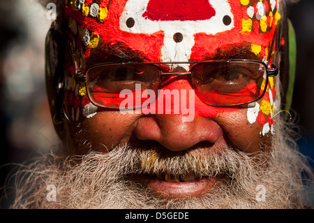 Portrait de Sadhu dans Freak Street, Katmandou Banque D'Images