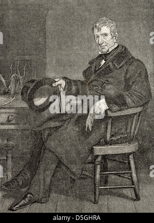 William Henry Harrison (1773-1841). 9e président des États-Unis. La gravure à l'histoire universelle, 1892. Banque D'Images