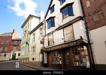 Ross vieux livre et l'imprimerie en Ross on Wye, Herefordshire, Angleterre, RU Banque D'Images