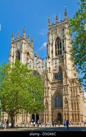 York Minster, la cathédrale gothique, la ville de York, Yorkshire, Angleterre, Royaume-Uni, Europe, GO Banque D'Images