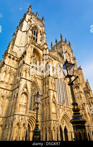 York Minster, la cathédrale gothique, la ville de York, Yorkshire, England, UK, FR, EU, Europe Banque D'Images