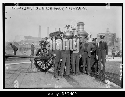 L'ancien type N.Y. cheval fire engine (LOC) Banque D'Images