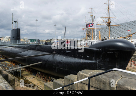 Le HMS Ocelot au Chatham Historic Dockyard. Banque D'Images