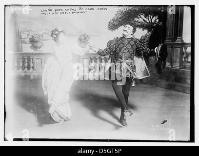 Les équipes espoir Laura et John Drew dans "beaucoup de bruit pour rien" (LOC) Banque D'Images