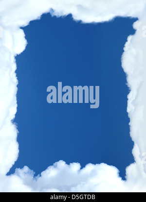 Véritable cadre de nuages Banque D'Images