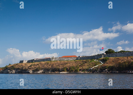 Cuba, La Havane, Castillo de los Tres Santos Reyes del Morro, forteresse, matin Banque D'Images