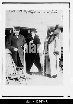 Franz Ferd inand][de l'Autriche et de sa femme, la Comtesse Baillet de Latour (LOC) Banque D'Images