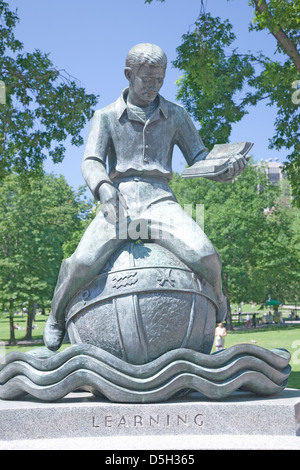 Statue de 'l'apprentissage' dans Boston Common, Boston, MA., UYSA Banque D'Images