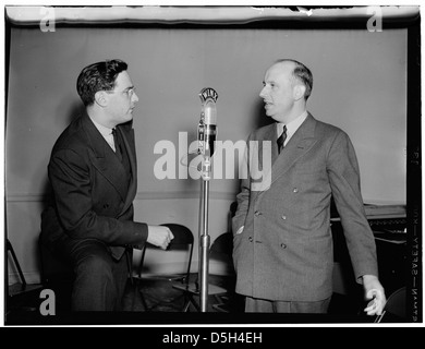 [Portrait de Ted Weems et William P. Gottlieb, WINX, Washington, D.C., ca. 1940] (LOC) Banque D'Images