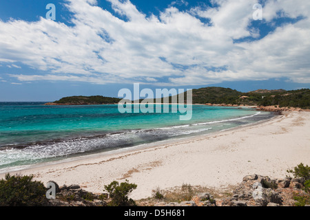 France, Corse, Baie de Rondinara bay, beach view Banque D'Images