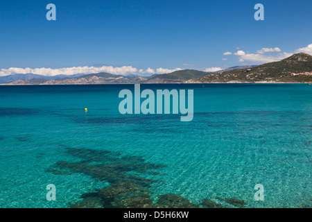 La France, la Corse, La Balagne, Ile Rousse, vue sur l'eau Banque D'Images