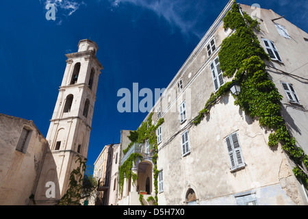 La France, la Corse, La Balagne, Montemaggiore, église du village Banque D'Images