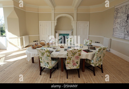 Vue de l'intérieur. Les nouvelles chambres à Dyffryn House, dans la vallée de Glamorgan Banque D'Images