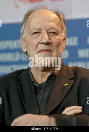 Le président du jury et le réalisateur allemand Werner Herzog assiste à la conférence de presse du jury de la 60e Berlinale International Film Festival à l'hôtel Hyatt à Berlin, Allemagne, 11 février 2010. Photo : Hubert Boesl Banque D'Images