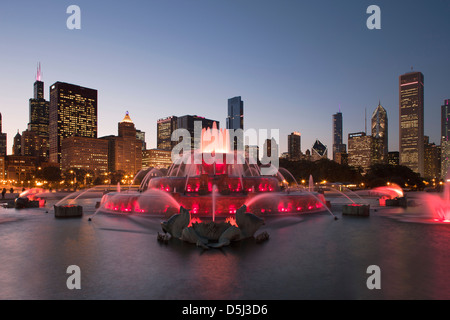 Fontaine de Buckingham (©EDWARD BENNETT / MARCEL LOYAU 1927) GRANT PARK CENTRE-VILLE CHICAGO ILLINOIS USA Banque D'Images