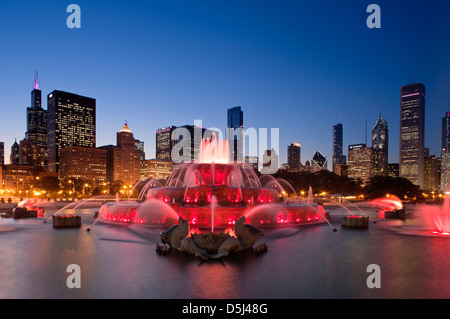 Fontaine de Buckingham (©EDWARD BENNETT / MARCEL LOYAU 1927) GRANT PARK CENTRE-VILLE CHICAGO ILLINOIS USA Banque D'Images