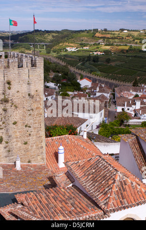 Municipalité de Obidos Obidos Portugal travel destination Banque D'Images