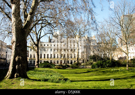 Fitzroy Square Garden, place géorgienne dans Fitzrovia, Londres W1 England UK Banque D'Images