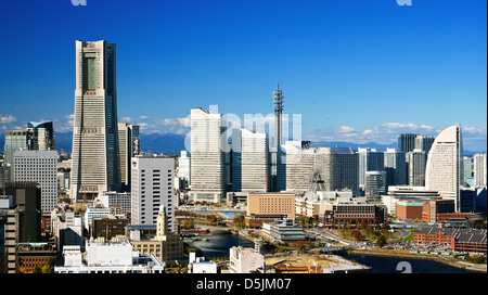 Yokohama, Japon cityscape vue aérienne Banque D'Images