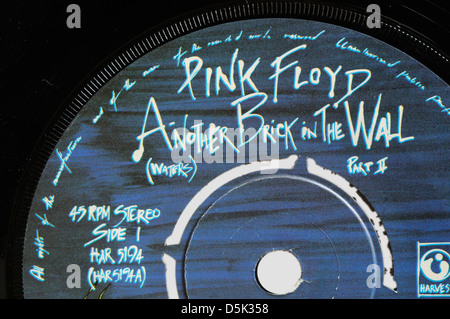 Pink Floyd une autre brique dans le mur 7' seule Banque D'Images
