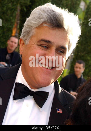 Mar 05, 2006 - New York, New York, États-Unis - Jay Leno arrive à la Vanity Fair et après le dîner de travail à la 78e célébration Mortons Academy Awards. (Crédit Image : © Schmitt/ZUMAPRESS.com) riche Banque D'Images