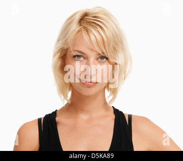 Studio portrait of attractive woman Banque D'Images