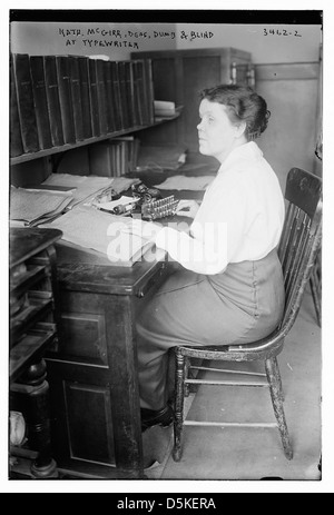 Kath. McGirr, sourds, muets et aveugles de machine à écrire (LOC) Banque D'Images