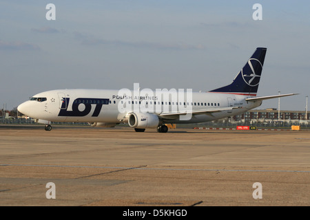 LOT POLISH AIRLINES BOEING 737 Banque D'Images